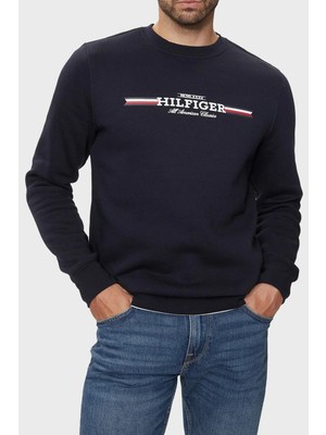 Tommy Hilfiger Pamuklu Regular Fit Bisiklet Yaka Sweat Erkek Sweat Mw0mw35530 Dw5