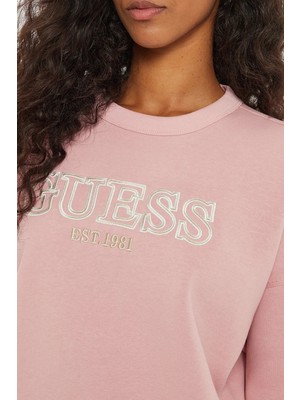 Guess Midge Pamuklu Bisiklet Yaka Regular Fit Sweat V4bq03kchx0 Bayan Sweat V4bq03 Kchx0 G4l7