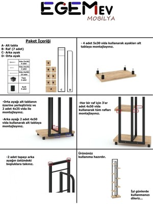 Kahverengi Saksılık Dekoratıf 9 Bölmeli Çicek Saksı Sıtandı Çok Katlı Dekoratif Çiçeklik 155 cm Mod