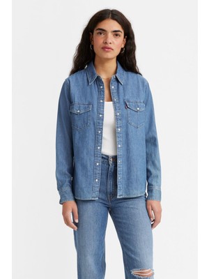 Levi's Kadın Mavi Denim Kot Gömlek - 16786-0017