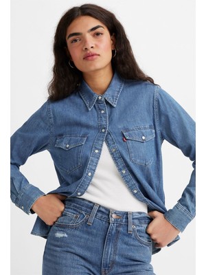 Levi's Kadın Mavi Denim Kot Gömlek - 16786-0017