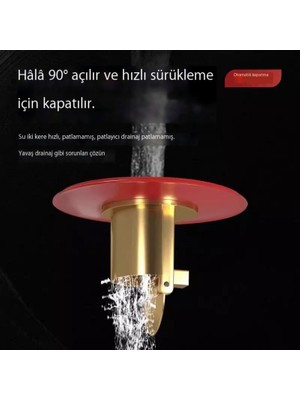 Leca Yer Drenajı Koku Giderici Banyo Kanalizasyon Borusu Drenaj Çıkışı Büyük Filtre Evrensel Mühürlü Tamamen Bakır Iç Çekirdek Kapağı (Yurt Dışından)