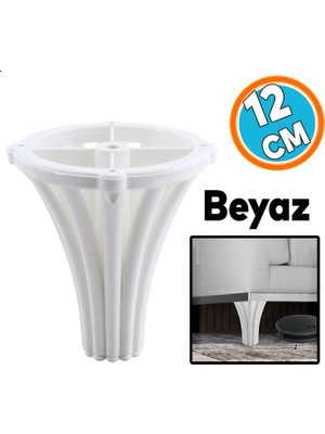 Nzb Mobilya Kanepe Koltuk Tv Ünitesi Baza Ayağı Orta Sehpası Konsol Ayak Ayakları 12 cm Beyaz