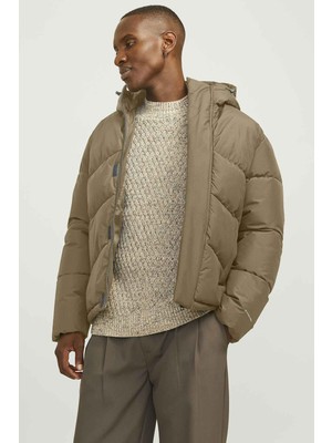 Jack & Jones Jjworld Puffer Jacket Bej Erkek Mont