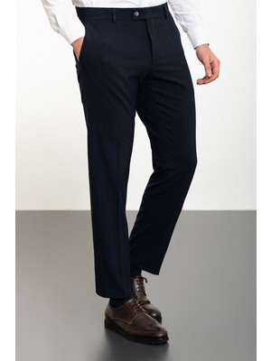 MCR Düz Lacivert Slim Fit Klasik Erkek Pantolon