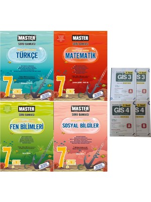 Okyanus Yayınları 2025 Master 7. Sınıf Türkçe Soru Bankası - Matematik Soru Bankası - Fen Bilimleri Soru Bankası - Sosyal Bilgiler Soru Bankası + Deneme