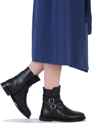 Kuum London K151204 Termal Kürklü Kadın Klasik Düz Kışlık Bot