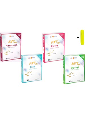 Üçdörtbeş Yayınları AYT Matematik - Fizik - Kimya - Biyoloji Soru Bankası Seti - Kalem