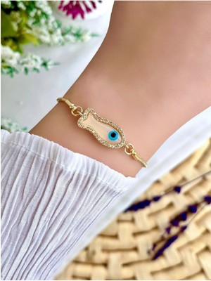 Mediterian Altın renkli pirinç asansörlü bileklik şık ve zarif tasarım