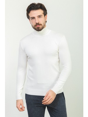 MCR Düz Slim Fit Tam Balıkçı Yaka Erkek Kazak