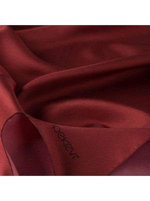 Ipekevi Düz Twill Ipek Eşarp - Bordo
