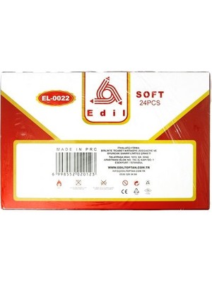 Edil Soft Yumuşak Renkli Silgi - Edil 4 Renk Silgi - 24'lü Paket
