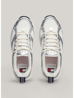 Tommy Hilfiger Beyaz Gümüş Kadın Sneaker EN0EN02680YBL