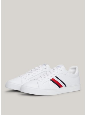 Tommy Hilfiger Beyaz Erkek Sneaker Icon Court Lth Strıpes