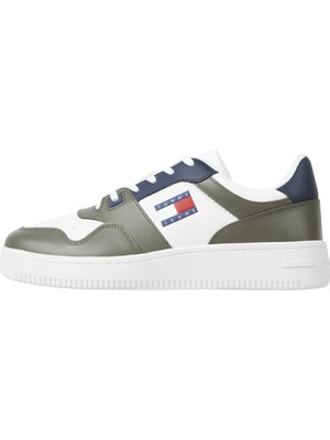 Tommy Hilfiger Beyaz Çok Renkli Erkek Sneaker Tjm Retro Basket Ess