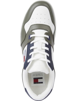 Tommy Hilfiger Beyaz Çok Renkli Erkek Sneaker Tjm Retro Basket Ess