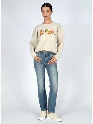 Lee Cooper Susie Yüksek Bel Normal Kesim Düz Paça Spencer Kadın Jean Pantolon