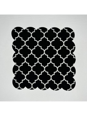 Deco Fas Sitili Etnik Geometrik Desenli Dijital Baskılı Kokteyl Peçetesi Yıkanabilir Lazer Kesimli