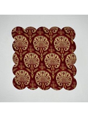 Deco Etnik Türk Motif Desenli Dijital Baskılı Kokteyl Peçetesi Yıkanabilir Lazer Kesimli