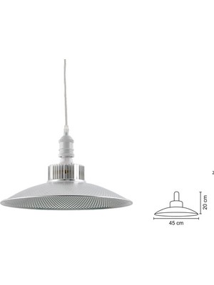 6 Adet 45 cm Çapında 100 Watt Günışığı, Avize Görünümlü LED Ampul, Fabrika, Atölye, Kafe Bar Armatür