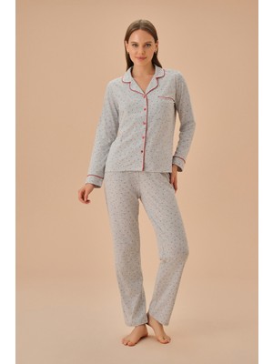Suwen Carousel Gömlek Yaka Pijama Takımı