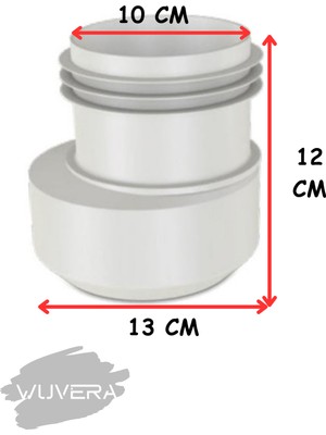 Wuvera Ayarlanabilir Altdan Çıkışlı Klozet Gider Borusu Eksantirik Kada-6cm Kaydırılabilir