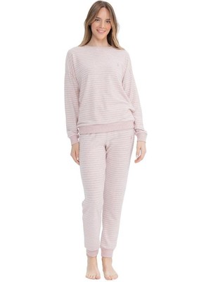 U.S. Polo Assn. 17082 Kadın Yuvarlak Yaka Pijama Takım