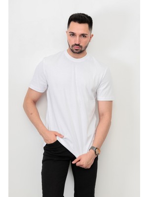 John Borners Erkek O Yaka Oversize T-Shirt