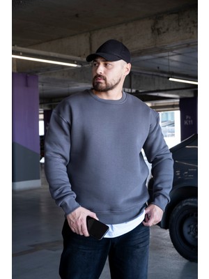 Üç Iplik Şardonlu Oversize Sweatshirt