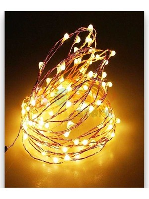 Oso Home LED 5 Metre Sarı Renk Peri LED Işık Bahçe Balkon Ağaç Lambası Aydınlatma Dekorasyon 5 Metre