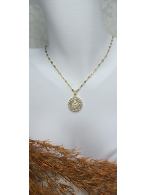 Lilly And Molly Jewelry A Harfi Zirkon Taşlı Çelik Kolye