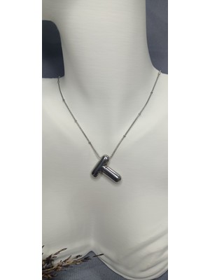 Lilly And Molly Jewelry T Harfi Balon Çelik Kolye
