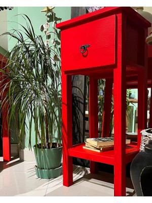 Ev Perisi Home Ahşap Tasarım Komodin & Yan Sehpa %100 Kanada Çamı Çok Amaçlı