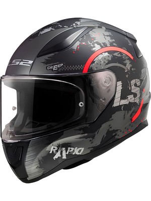 Ls2 Rapıd 2 Cırcle Mat Siyah-Kırmızı Kask