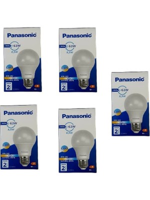 Panasonic 8.5 W 60 W 4000K LED Ampul E-27 Duy Ilıkbeyaz Işık 5 Adet