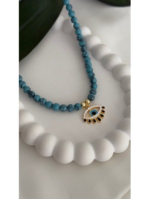 Mi Brillo Accessories Mavi Boncuk Göz Kolye