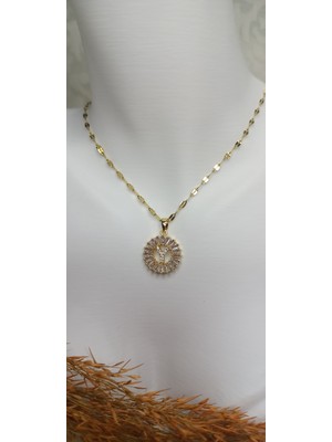 Lilly And Molly Jewelry Y Harfi Zirkon Taşlı Çelik Kolye