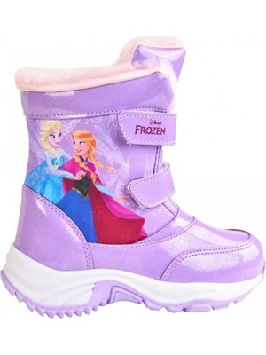 Frozen Elsa Kız Çocuk Kaymaz Taban Içi Kürklü Kar Botu Lila-26