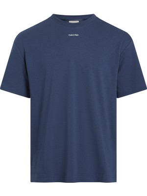 Calvin Klein Bisiklet Yaka Lacivert Erkek T-Shirt K10K112487PPK