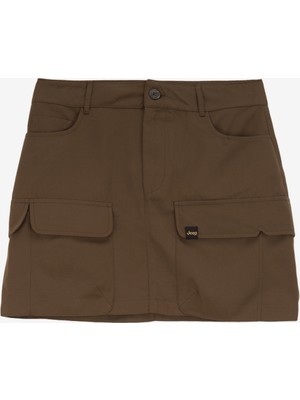 Jeep Normal Bel Haki Kadın Düz Mini Etek J4WL-ETK7117