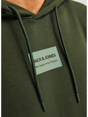 Jack & Jones Kapüşon Yaka Haki Erkek Sweatshırt 12256841_JJHAKKAI Sweat Hood