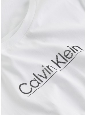 Calvin Klein Bisiklet Yaka Beyaz Erkek T-Shirt K10K113587YAF