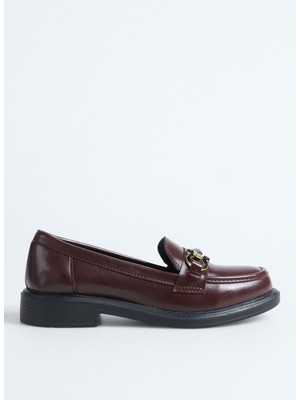 Fabrika Rugan Bordo Kadın Loafer Fallon
