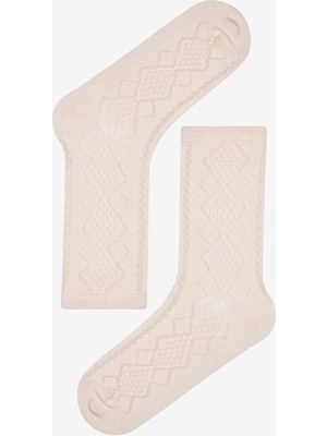 Penti Dot Jacquard 5li Mor Pembe Soket Çorap