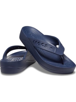 Crocs Baya Platform Flip Navy Terlik 208395-410