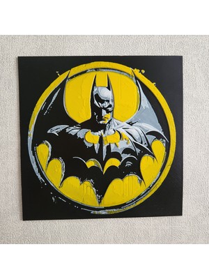 Altındal Home Batman Kabartmalı 3D Renkli Tablo + Stand  Dekor Dekorasyon