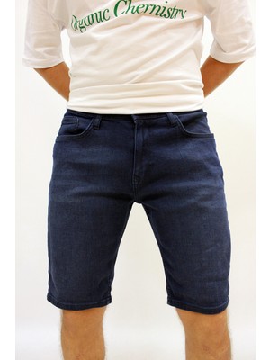 Cazador Caz 6711 Soda Laci Kendinden Dokulu Likralı Erkek Bermuda Kot Şort