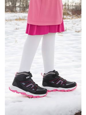Kiko Kids Kcal Termo Taban Cırtlı Kız Çocuk Spor Bot Ayakkabı Suni Deri Malzeme ile Rahat Kullanım