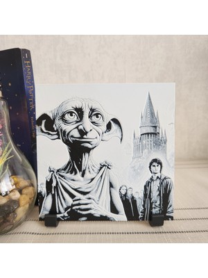 Altındal Home Dobby ve Hogwarts: Harry Potter Kabartmalı 3D Renkli Tablo + Stand  Dekor Dekorasyon