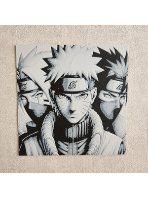 Altındal Home Naruto Uzumaki ve Arkadaşları Kabartmalı 3D Renkli Tablo + Stand  Dekor Dekorasyon